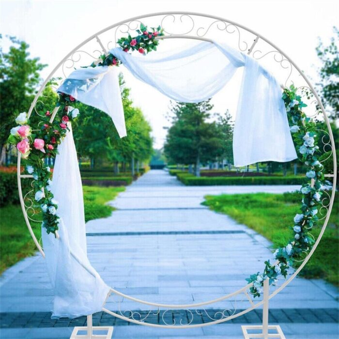 Circle Metal Wreath Backdrop Stand Wedding Backdrop Party Stage Kit
