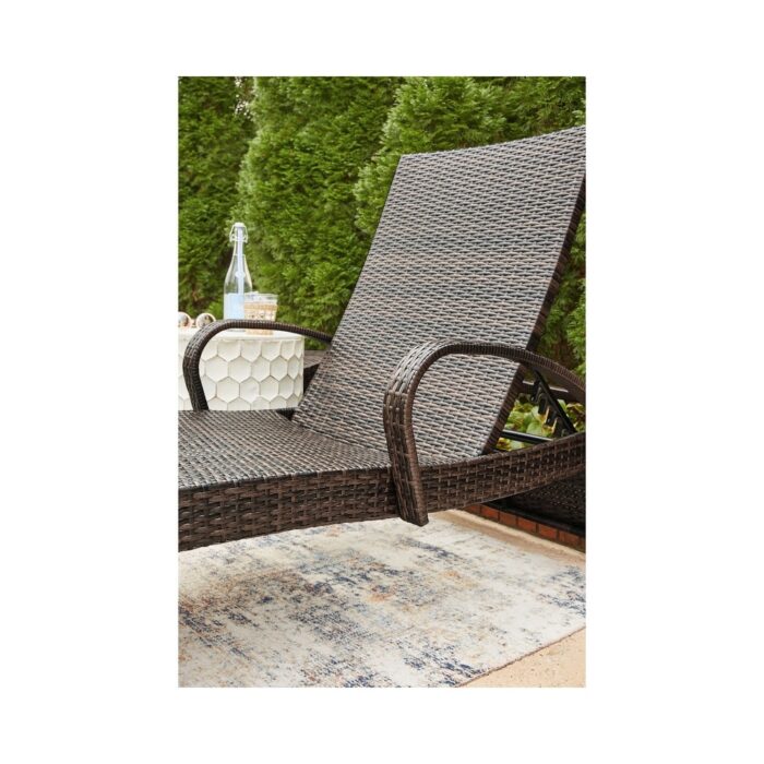 Kantana Brown Outdoor Chaise Lounge, Set of 2 - 24"W x 80"D x 16"H - Image 2