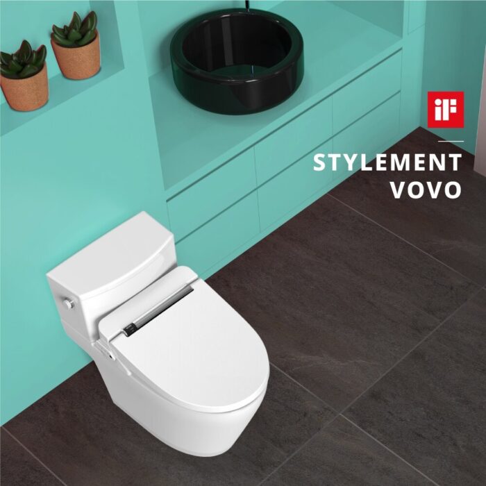 VOVO Stylement Electric UV LED Sterilization Bidet Toilet Seat With Remote, Elongated - Image 2