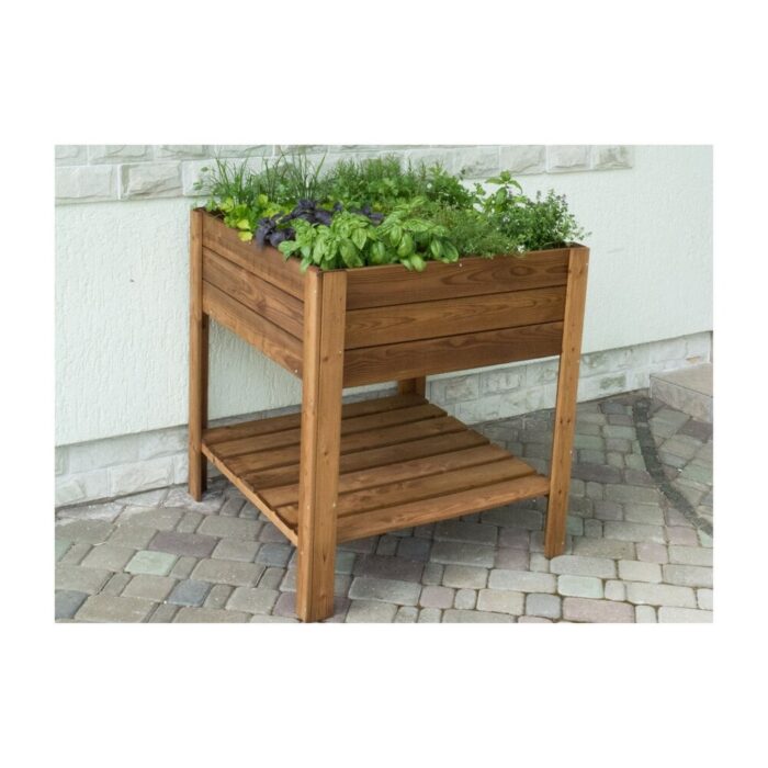 Wooden Garden Raised Beds with Shelf