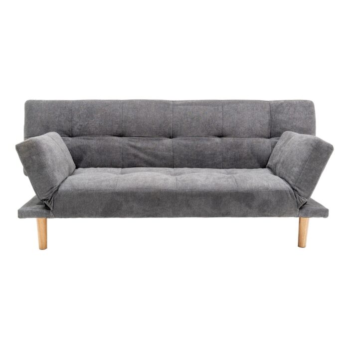 Modern Sofa Bed Linen Tufted Back Convertible Futon Sleeper - Image 2