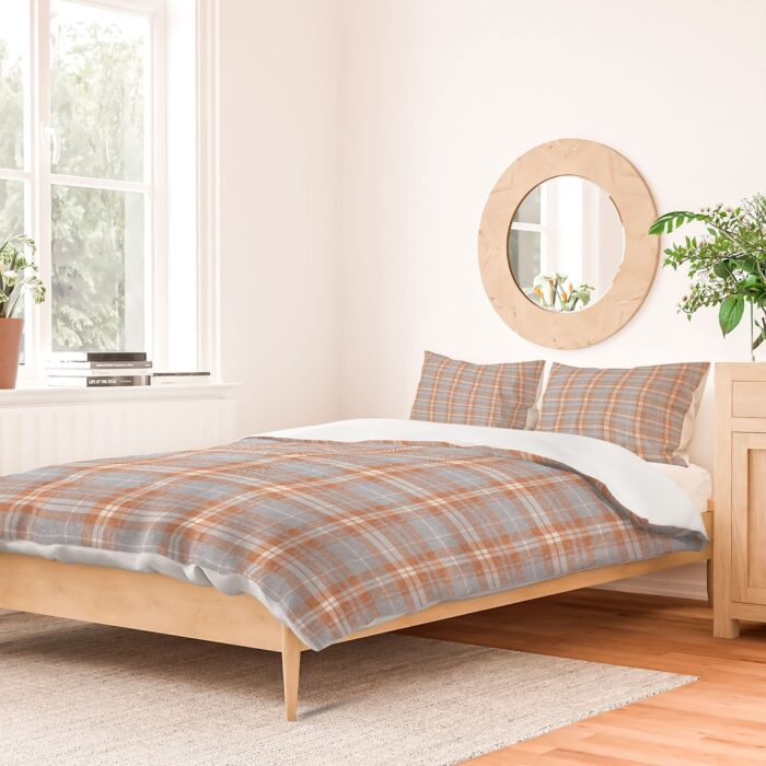 Little Arrow Design Co Fall Plaid Warm Neutrals Duvet Cover - Image 2