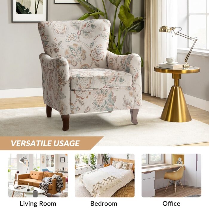 Samouel Modern Upholstered Armchair with Wingback Design by HULALA HOME - Image 2