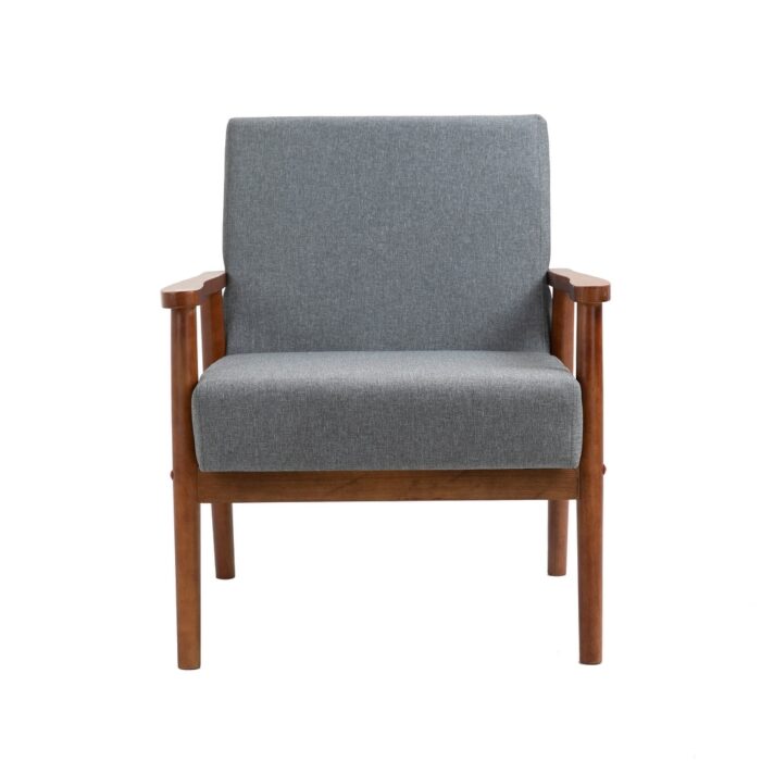Mid-century Modern Solid Wood Armchair - Image 2