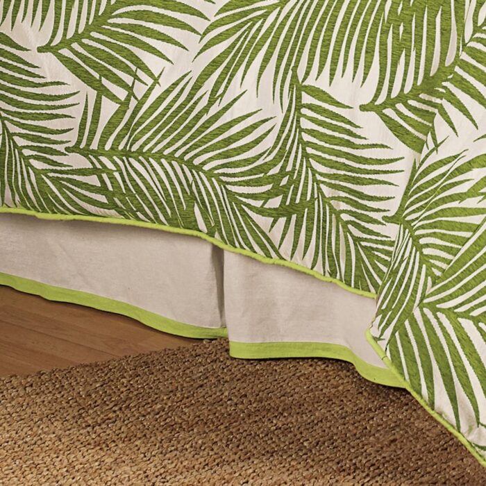 HiEnd Accents Capri Green Fern Print Bedskirt, 1PC - Image 2