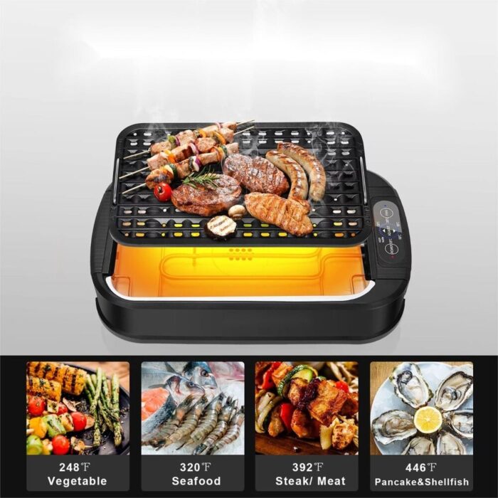 Smokeless Electric Grill Portable Nonstick BBQ - Image 2