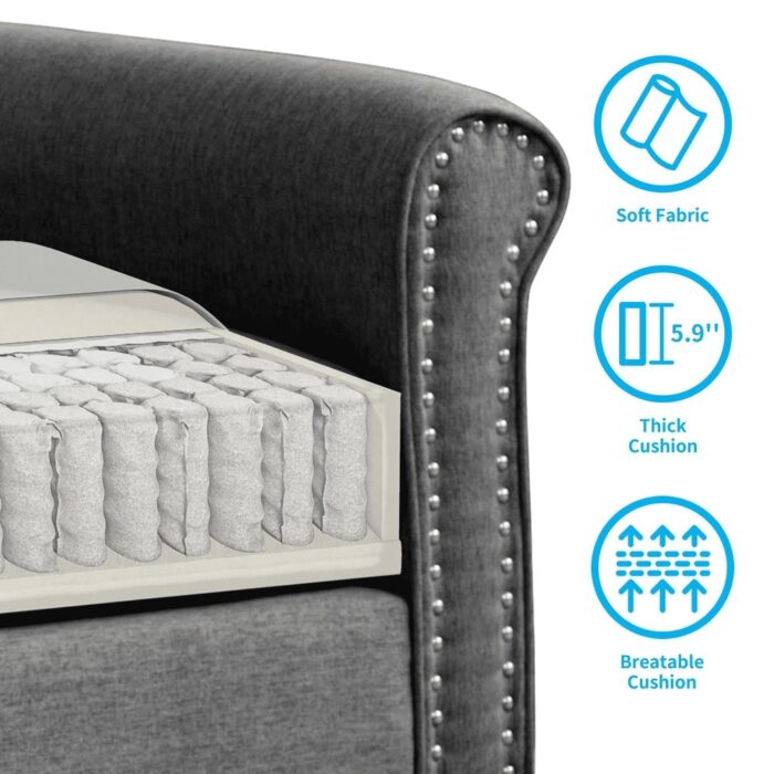 Mixoy Modern Sleeper Sofa,Sectional DIY Combination 3-Seater Couch - Image 2