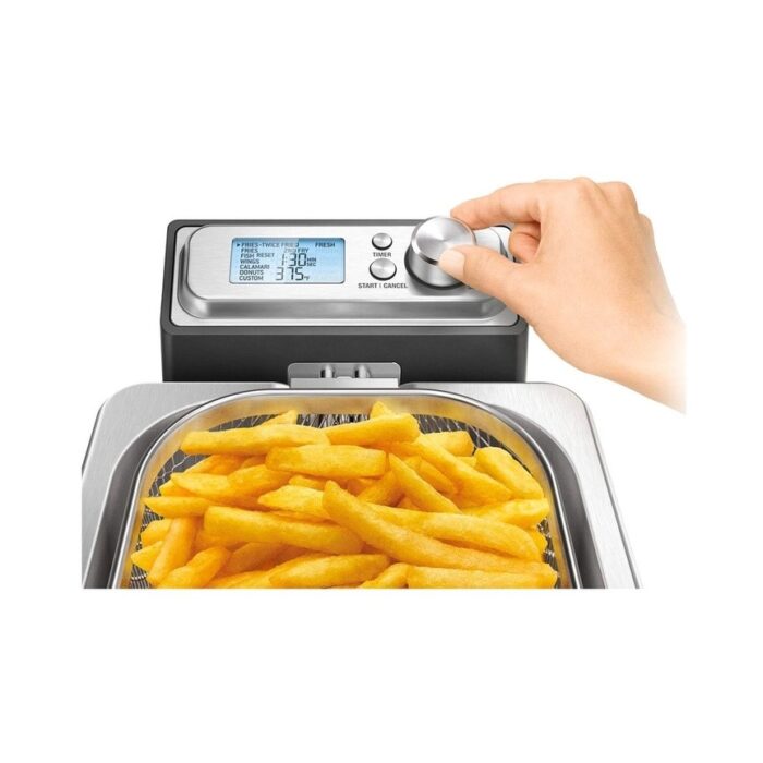 Smart Fryer, Brushed Stainless Steel Deep Fryer, 15 x 10.5 x 11 inches,Silver - Image 2