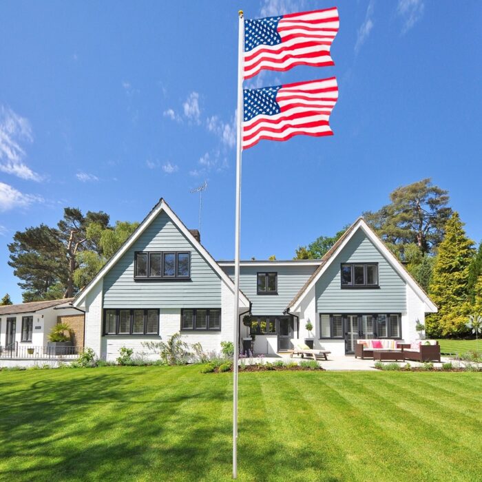 20ft Solemn Outdoor Decoration America Flag Flagpole Kit
