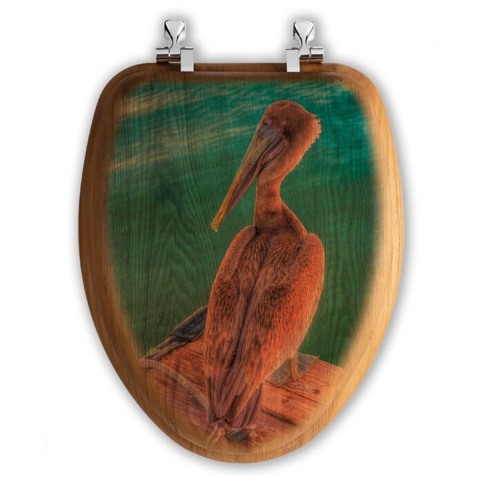 Oak Toilet Seat - Pelican Glow