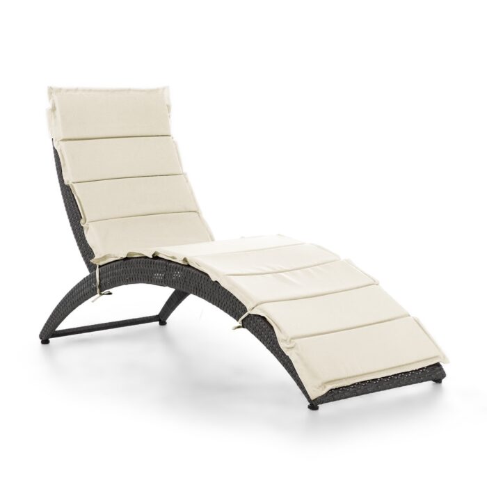 Sion Contemporary Wicker Curved Outdoor Lounger by M&L Co. - Image 2