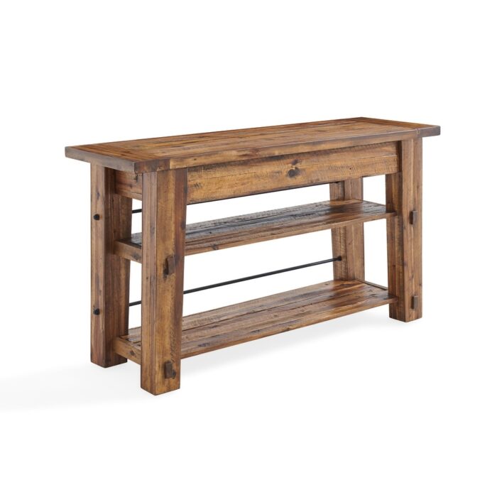 Carbon Loft Bahamondes Natural Solid Acacia Wood Console Table - Image 2