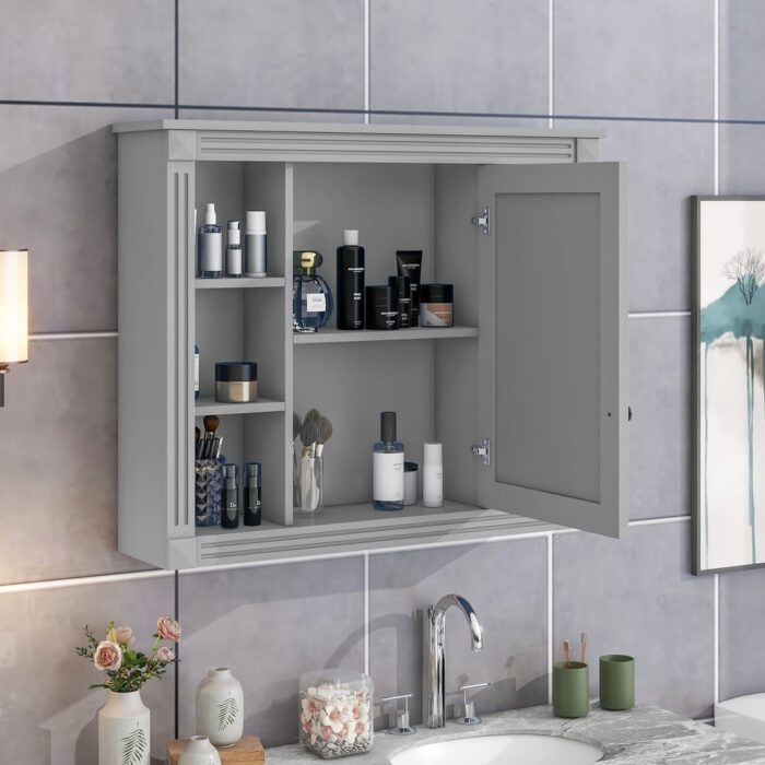 Wall Mounted Bathroom Storage Cabinet Medicine Cabinet with Shelves