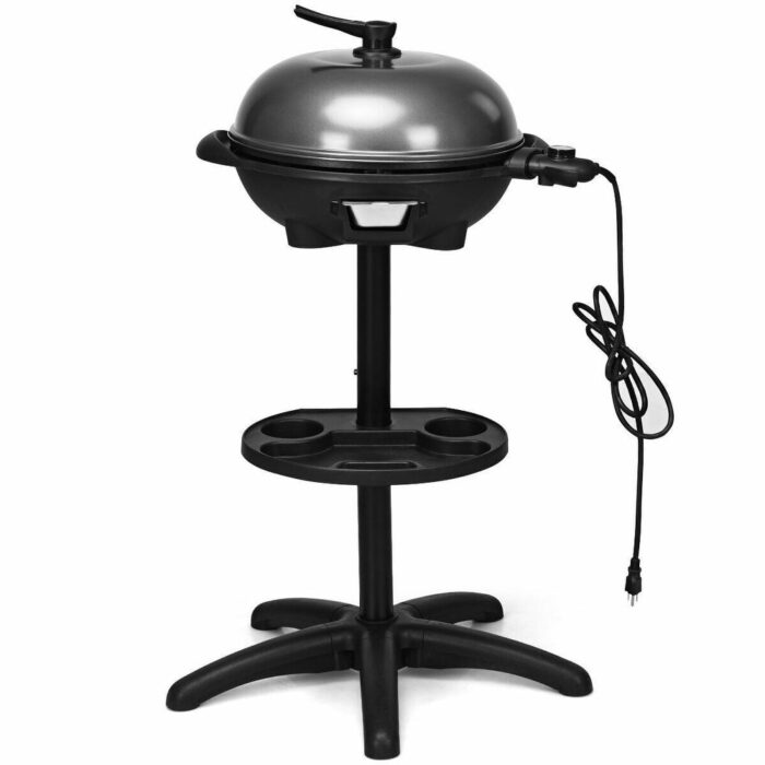 1350 W Outdoor Electric BBQ Grill with Removable Stand - 24.8" x 24.8" x 35.6" (W x D x H)