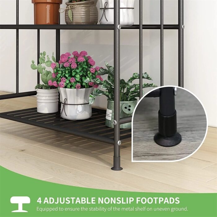 Plant Stand Scrollwork Design Indoor and Outdoor Flower Rack, Home Storage Organizer Shelf (5 Tier) - Image 2