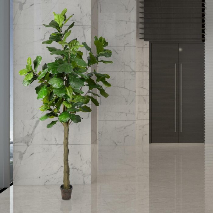 Vickerman 8' Artificial Potted Fiddle Tree. - Image 2