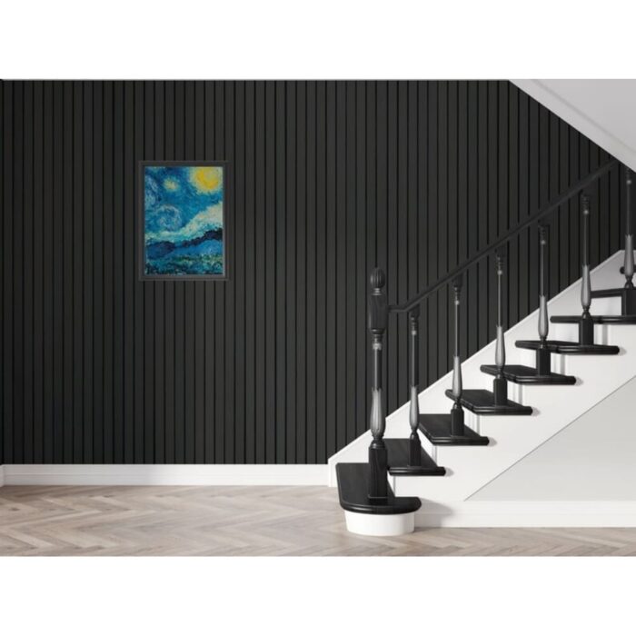 96 in. x 4.8 in x 0.5 in. Acoustic Vinyl Wall Cladding Siding Board - Set of 6pc - Image 2