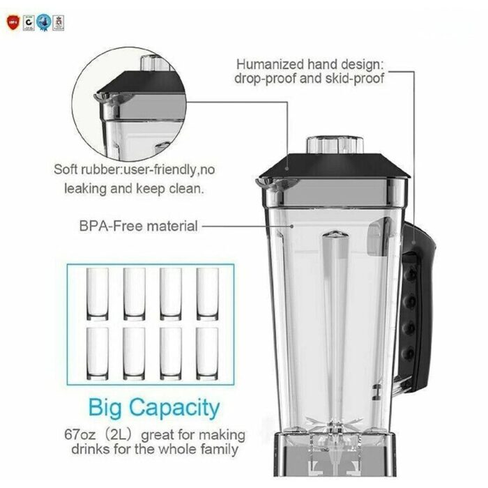 Professional Electric Blenders Soup Smoothie Shake Mixer Blend Grind - Image 2