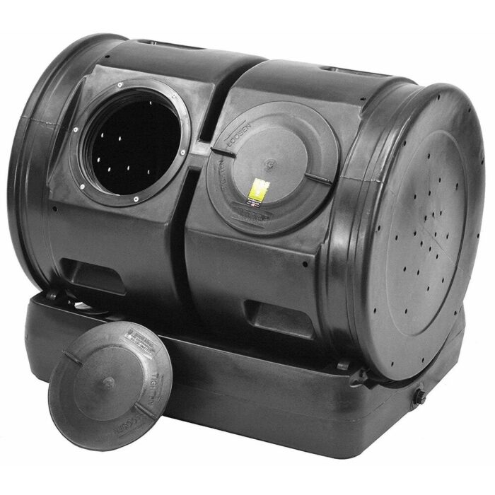 Good Ideas Compost Wizard Outdoor Garden Dual Tumbler Compost Container, Black - Image 2