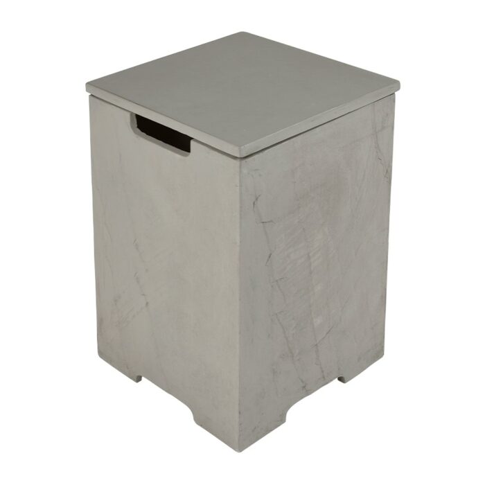 Elementi Plus Square Propane Tank Cover Hideaway Storage Box with with Removable Top - 15.9" x 15.9" x 24.9"