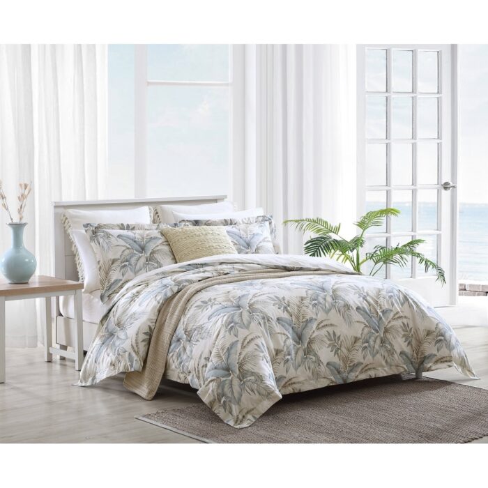 Tommy Bahama Bakers Bluff Blue Cotton 3-piece Comforter Set