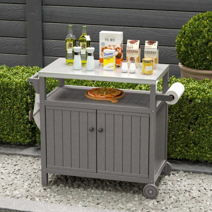 42.12"x20.7"Outdoor Stainless Steel Tabletop Waterproof Grilling Table - 42.12"x20.7" - Image 2