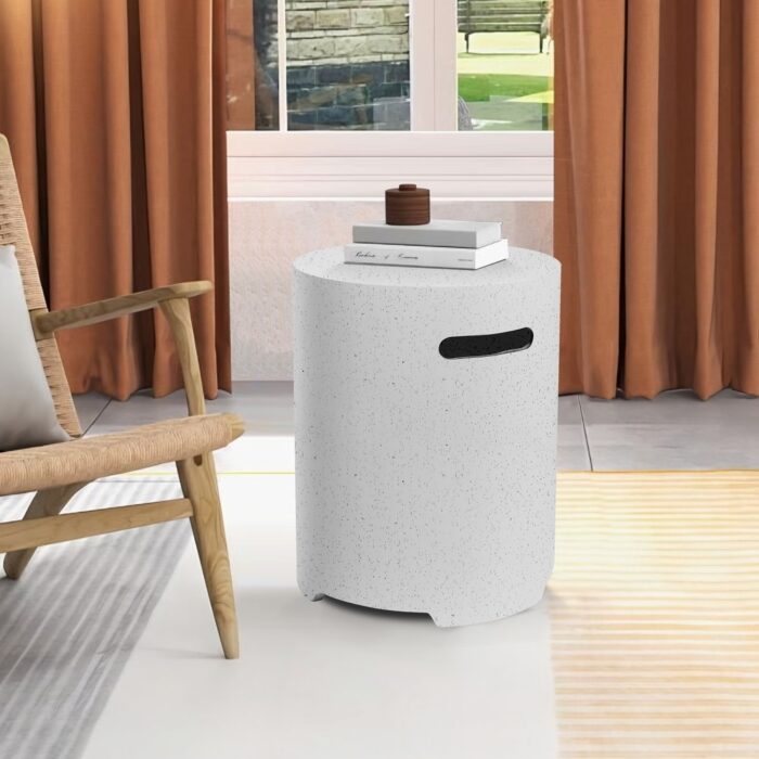 UPHA Outdoor Indoor Concrete Tank Holder Side Table
