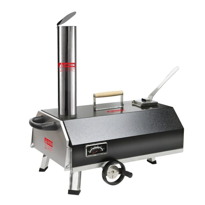 Semi-Automatic Black 12 Outdoor Portable Wood Fired Pizza Oven