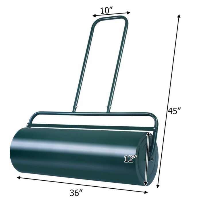 Gymax 17-Gallon Lawn Roller Heavy-Duty Steel Push/Pull Sod Roller 36'' - Image 2