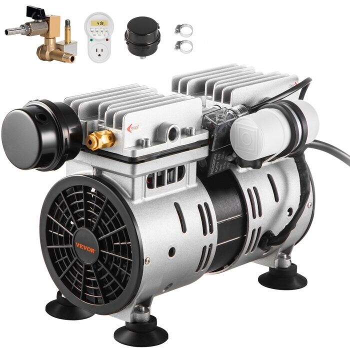 VEVOR Pond Aerator 550W Power 5.2CFM Up to 1 to 3 Acre 50' Lake Aeration Kit 3/4 HP Compressor Timer Valves Oxygen Circulation