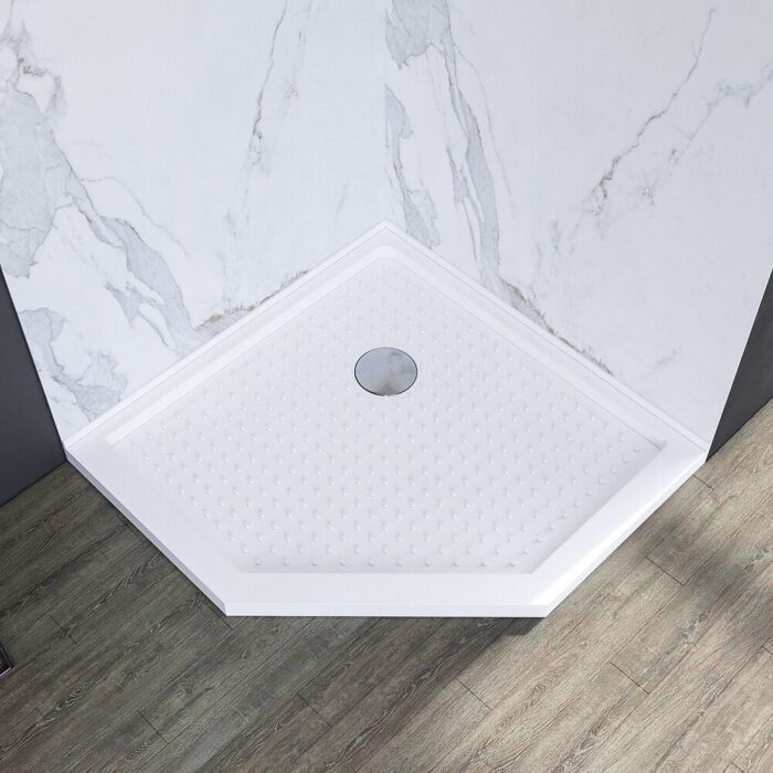 ELEGANT Shower Base 38 in. D x 38 in. W x 3 in. H Center Drain - 38" x 38" - Image 2