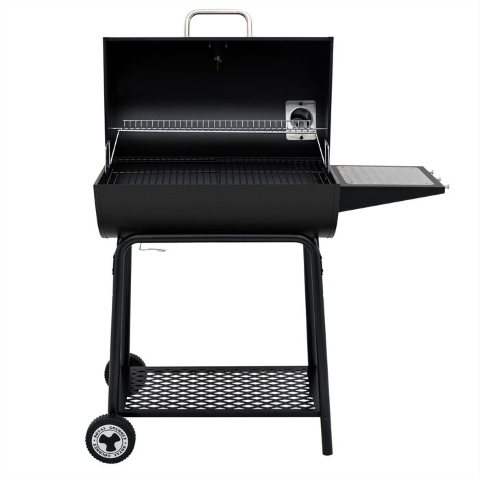 Royal Gourmet CC1830 30-Inch Barrel Charcoal Grill with Side Table, 627 Square Inches, Black - Image 2