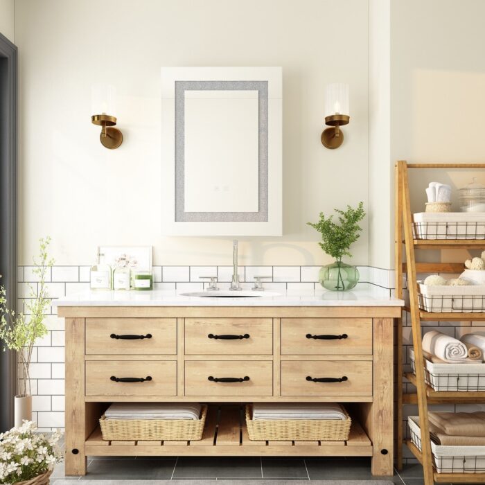 Wall LED Bathroom Cabinet with Lighting and Defogger Medicine Cabinet - Image 2