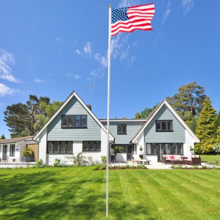 25ft Solemn Outdoor Decoration America Flag Flagpole Kit - Image 2