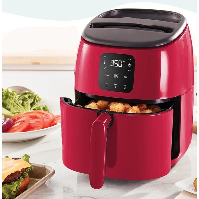 Air Fryer Oven, 2.6 Qt., Red-Compact Air Fryer - Image 2