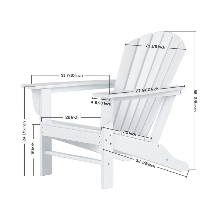 Polytrends Altura Outdoor Eco-Friendly All Weather Poly Patio Adirondack Chair (Set of 2) - Image 2
