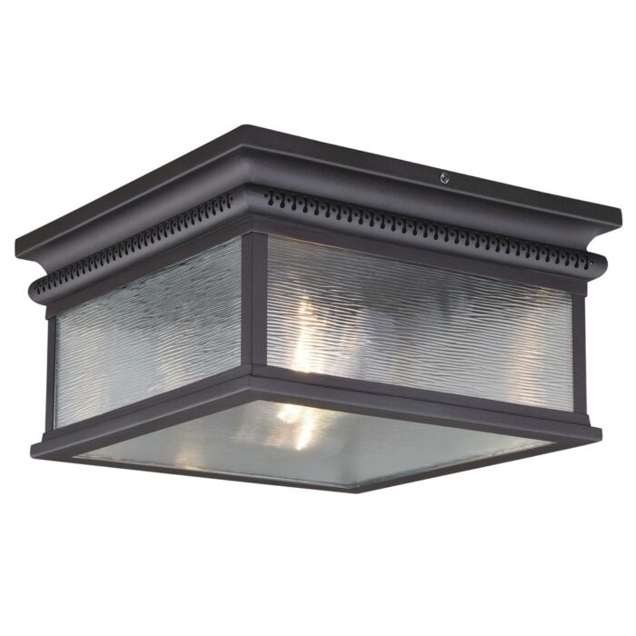 Vaxcel Lighting Cambridge 2 Light 12" Wide Outdoor Flush Mount Square