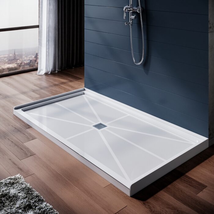ELEGANT 48''W x 32''D x 4''H Shower Base Center Drain - 48'' x 32''