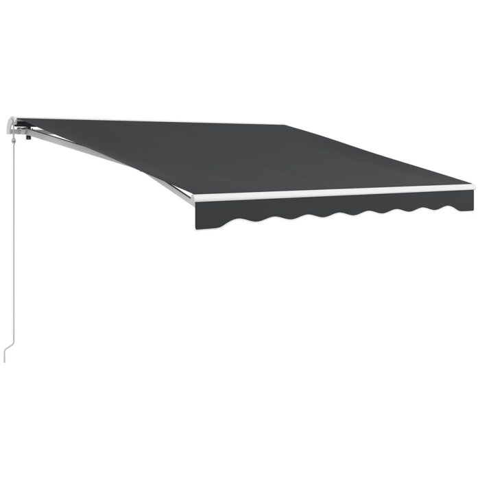 Outsunny 10' x 8' Electric Awning, Retractable Awning, UV Protection Sun Shade Shelter with Remote Controller - Image 2