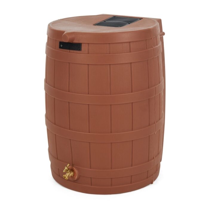 Good Ideas Rain Wizard Storage Collection Rain Barrel 50-Gallon, Terra Cotta - 22