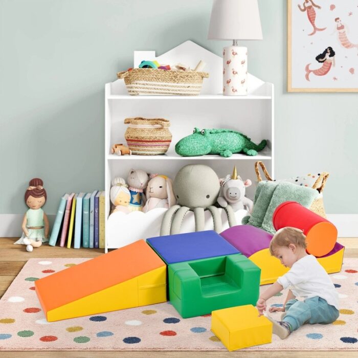 6 in 1 Soft Climb and Crawl Foam Playset , Soft Play Equipment Climb and Crawl Playground