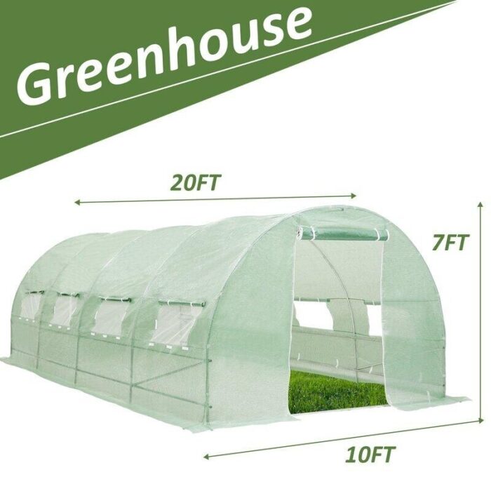 Zenova 20 Ft. W X 10 Ft. D Vented Outdoor Walk-In Greenhouse - 10 X 20 - Image 2