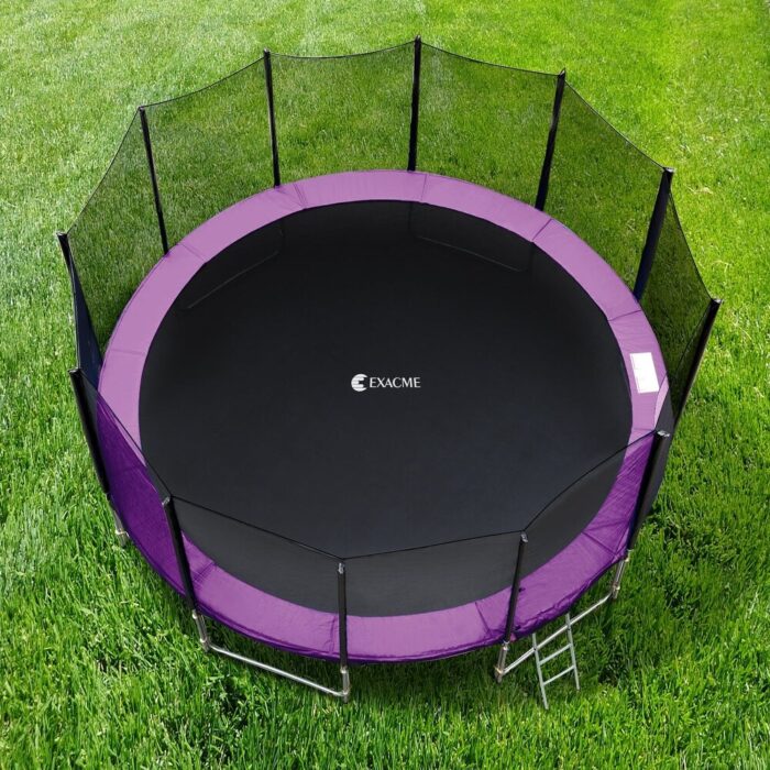 ExacMe Premium Trampoline Pad Replacement, 0.8-in Thick Safety Spring Cover with Opening, Storage Bag, Purple - Image 2