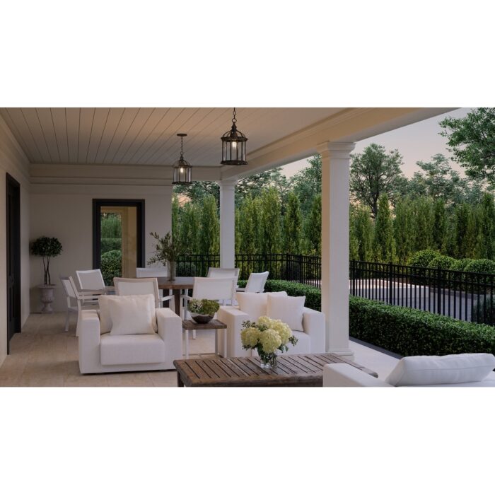 Luxury Transitional Outdoor Pendant, 13.625"H x 7.5"W, with Traditional Style, Olde Bronze, BWP1373 by Urban Ambiance - 13.63 - Image 2