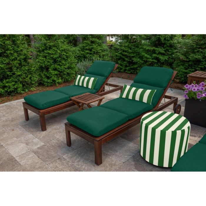 74 x 22 Outdoor Chaise Lounge Cushion in 5 fabric options - Image 2