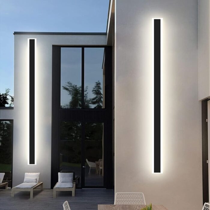 Modern/Contemporary LED Outdoor Wall Light Sconce, Outdoor Long Strip LED Wall Sconce - Image 2