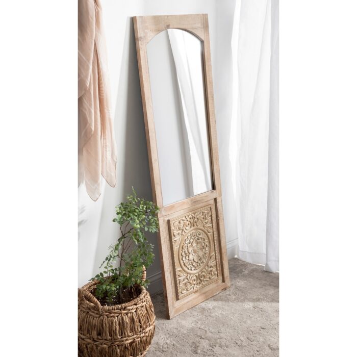 Kate and Laurel Moynihan Wooden Panel Mirror - 18x55