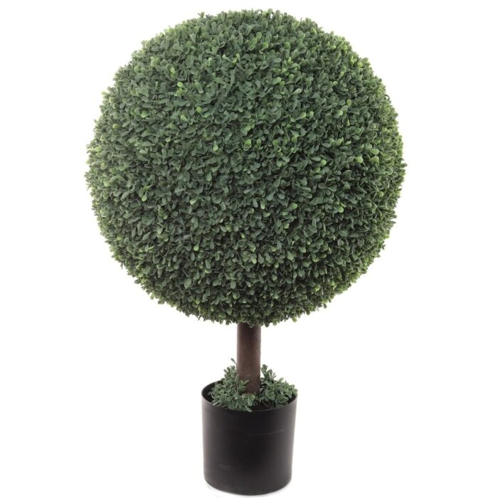 31in UV Artificial Boxwood Ball Topiary - Realistic Foliage - 31 Inch