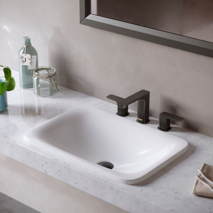 Karran Venda KBF514 2-Handle Three Hole Widespread Bathroom Faucet with Matching Pop-up Drain