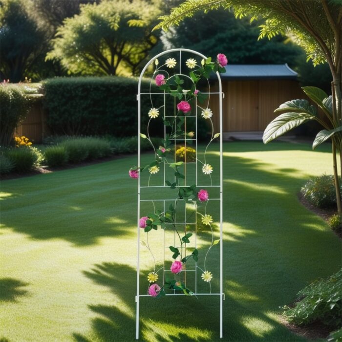 2 Pcs Rustproof Metal Garden Trellis for Climbing Plants